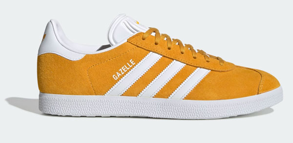 New colours Adidas Gazelle trainers His Knibs