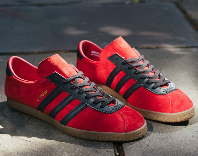 adidas london trainers red black