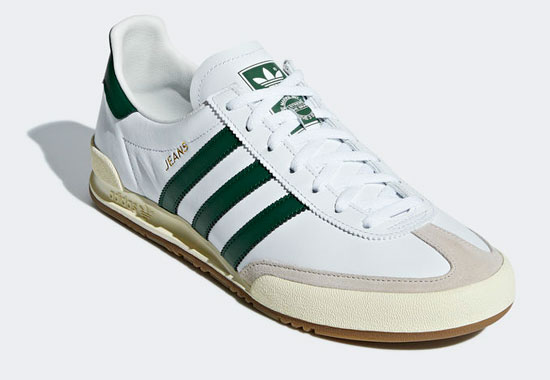 adidas jeans white and green
