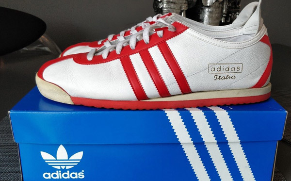 Ebay spotting: Adidas Italia 1960 trainers in white and red - His Knibs
