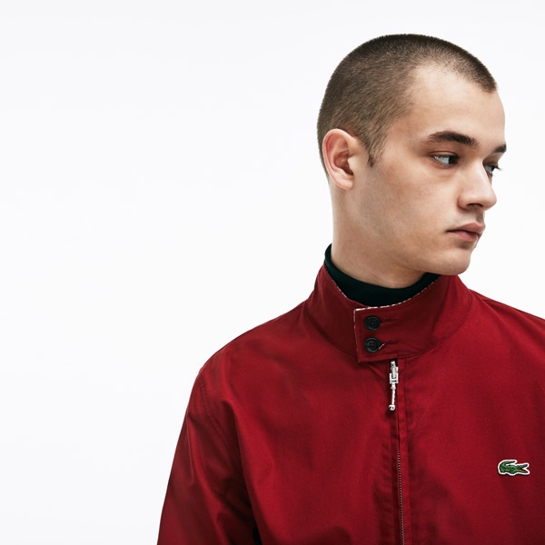red lacoste coat