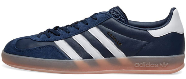 blue leather adidas trainers