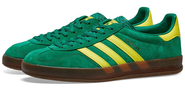 adidas yellow and green trainers