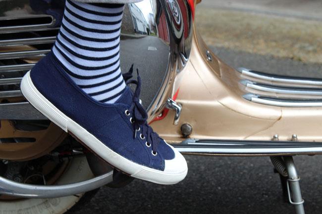 navy vintage shoes