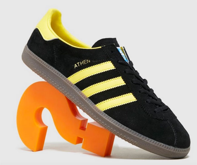 Out now: Adidas Athen trainers in black suede - His Knibs