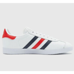 Adidas Gazelle trainers in white leather - His Knibs