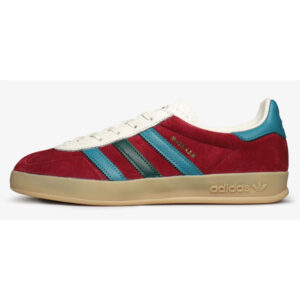 Adidas Gazelle Indoor trainers claret and blue finishes - His Knibs