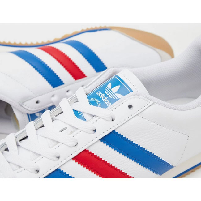 1974 Adidas Kick trainers in white, red and blue