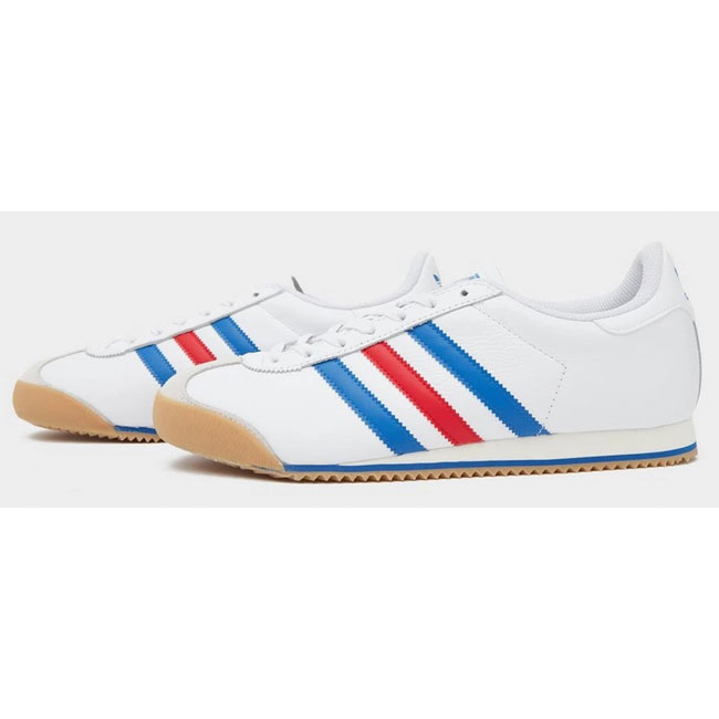 1974 Adidas Kick trainers in white, red and blue