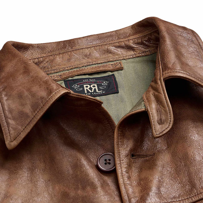 RRL by Ralph Lauren vintage-style leather car coat