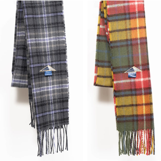 Tartan lambswool scarves at Anglozine