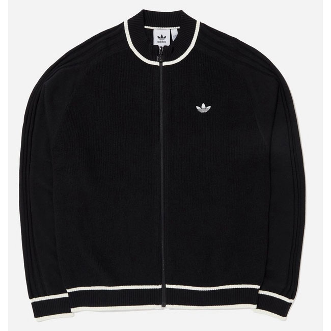 Vintage-style wool zip cardigan by Adidas