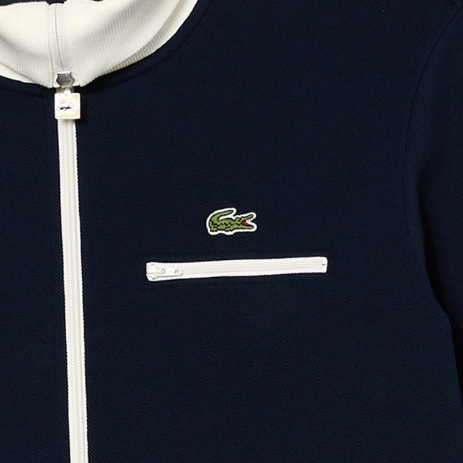 Vintage-style zip-up Paris sweatshirt by Lacoste